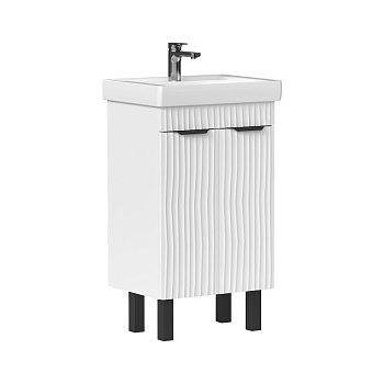 Тумба Lotti 50, напольная 2 дв., белая (под раковину Тигода 50), VOLNA