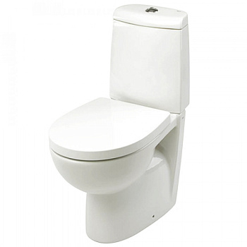 VICTORIA NORD Чаша унитаза напольного, горизонтальный выпуск, белая. ROCA