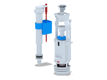 Набор с нижней подводкой 1/2пластик кнопка хром, ANI PLAST
