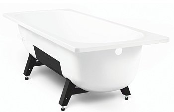 TEVRO Ванна стальная 150х70х40 см. с опорной подставкой, без ранта, белый лотос, ВИЗ