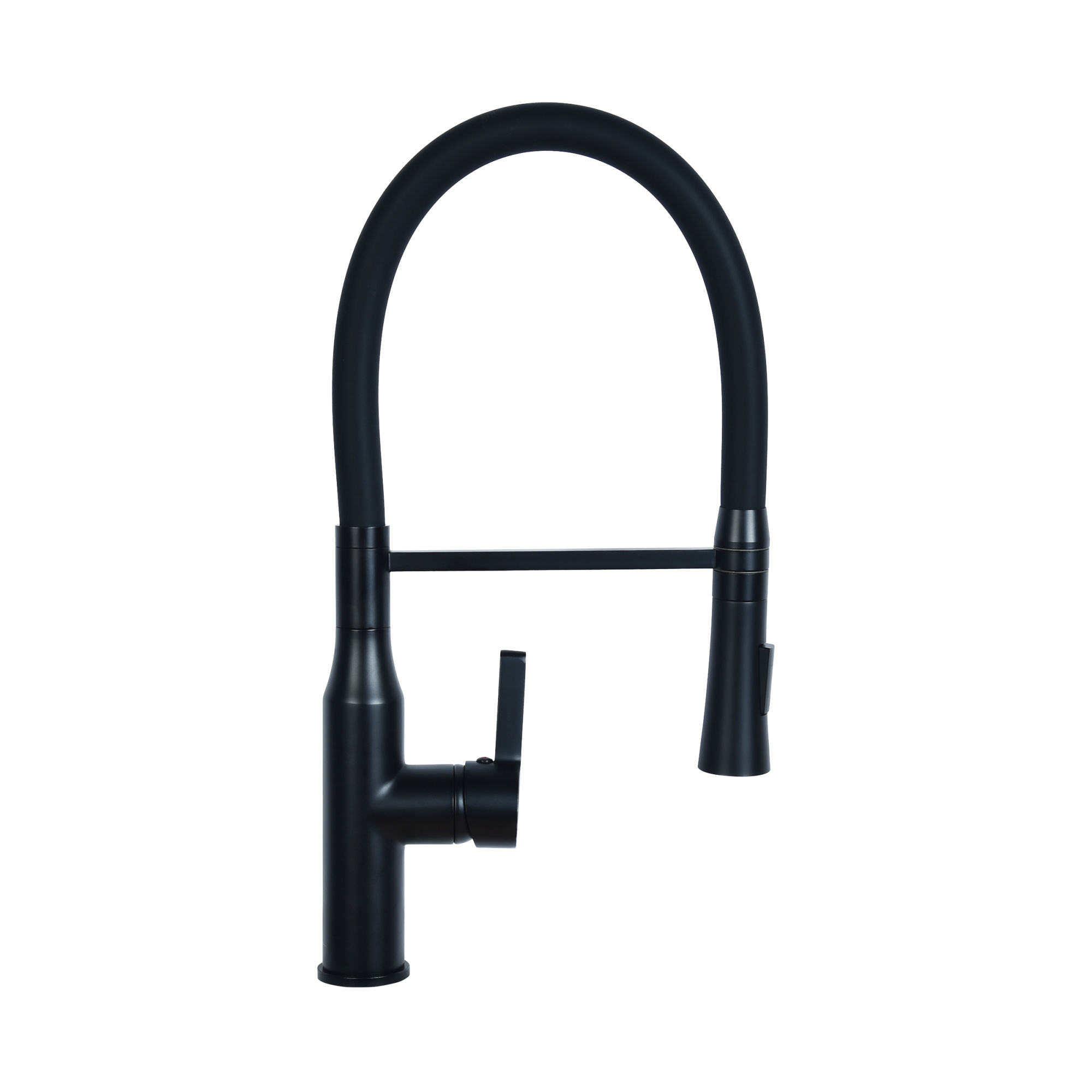 Смеситель для кухни СЛАВЕН Город СЛ-ОД-Д25 с встроенной лейкой черный