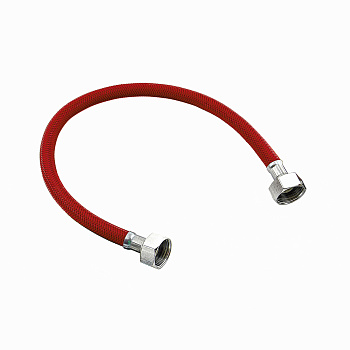 Гибкая подводка для воды,1/2, 600 мм.,красный, СЛАВЕН