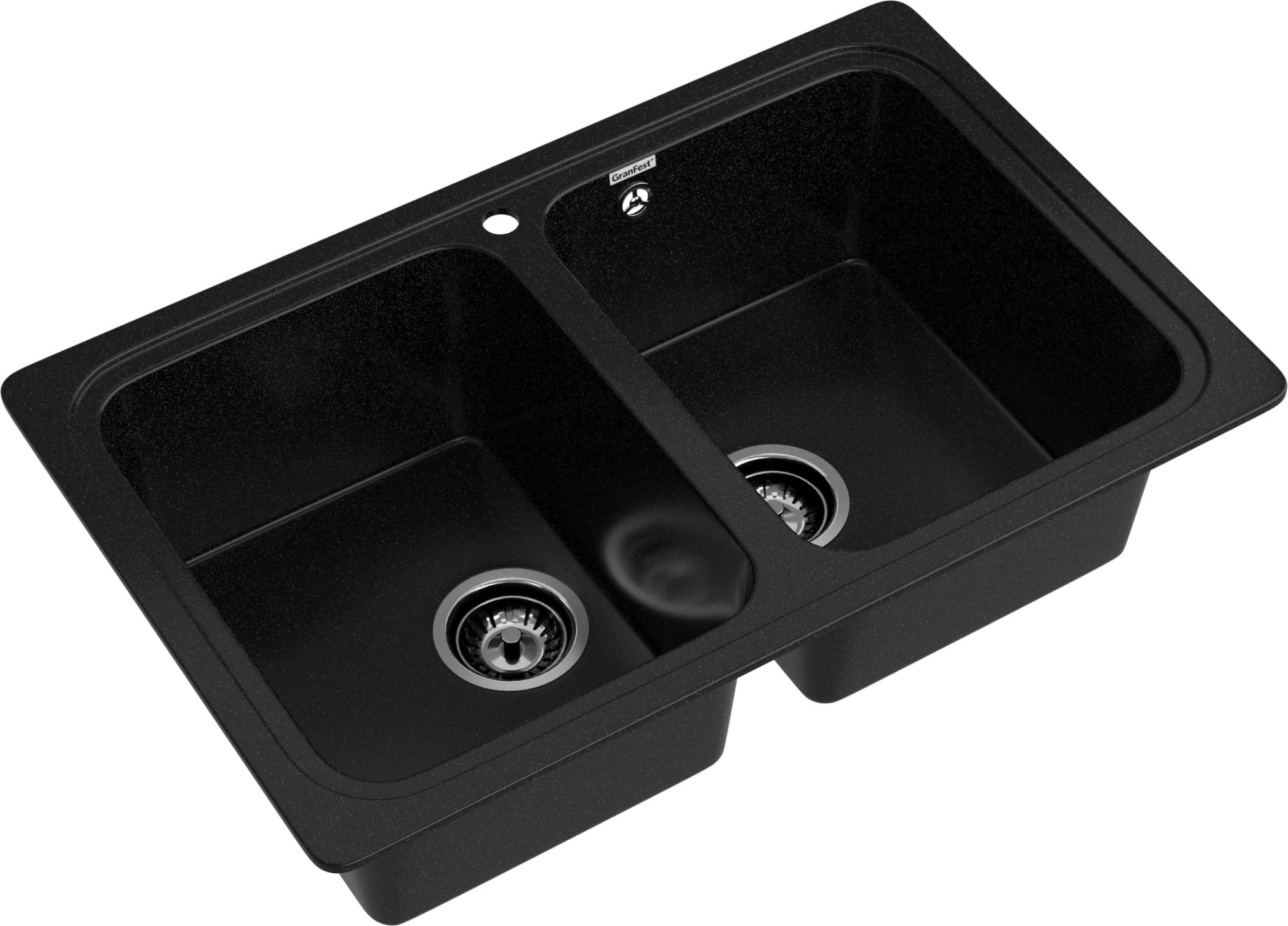 GRANFEST Мойка композит STANDART GF-S--780K  2 чаши 780*510 мм  черный арт.GF-