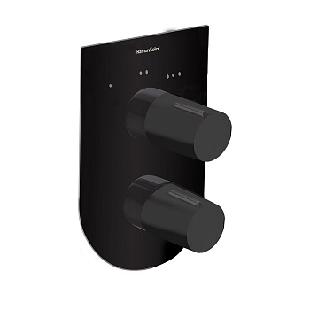 Встраиваемый смеситель для душа TZAR 341503SNM матовый черный на 3 выхода