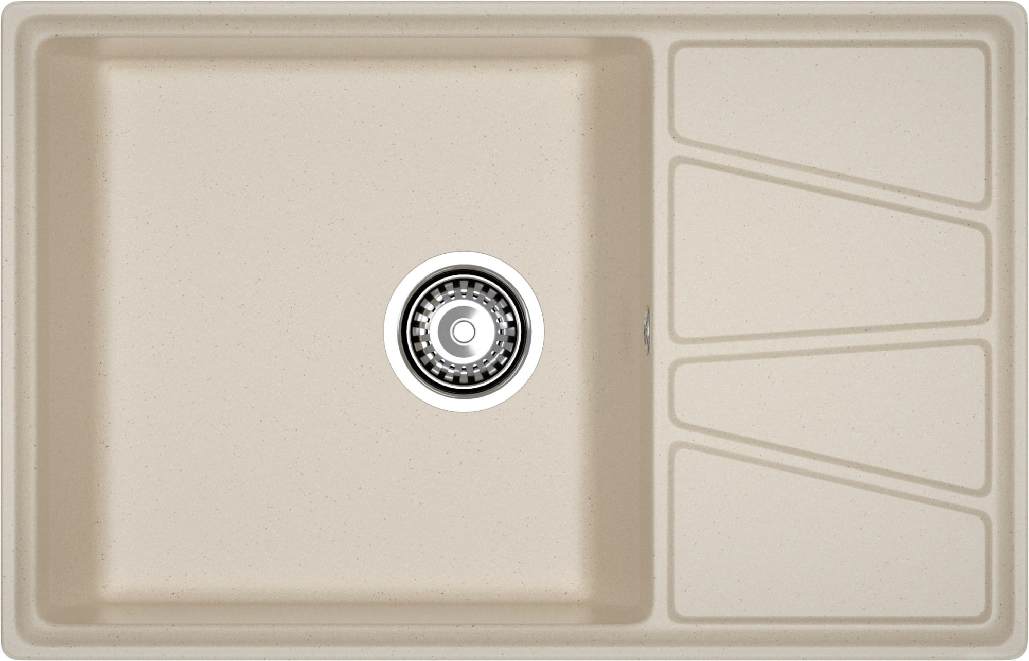 GRANFEST Мойка композит VERTEX, GF-V-780L, чаш+кр 780*500, кашемир