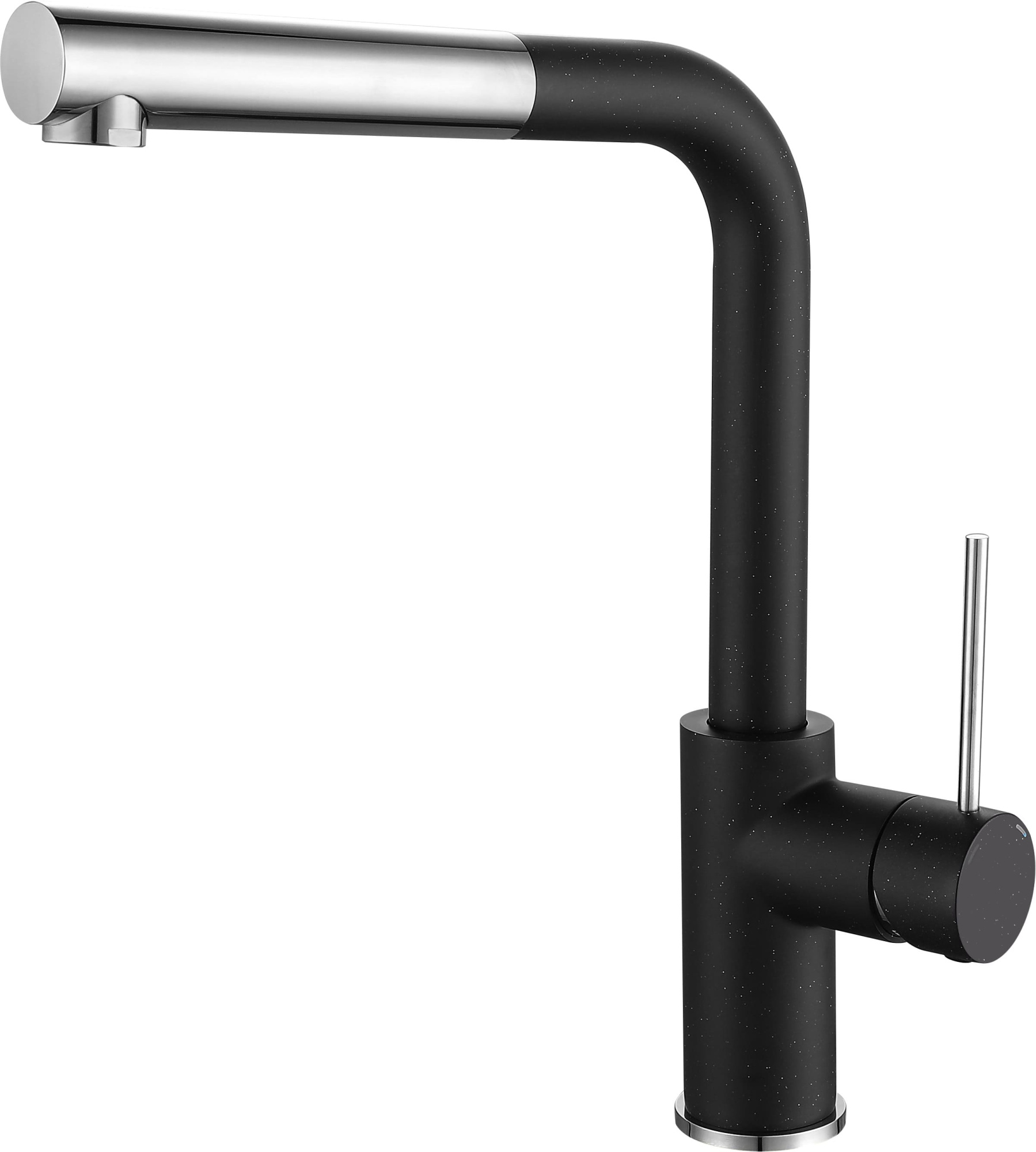 Смеситель для кухни RIVELATO Albano с выдвижной лейкой черный хром (1573503 nero cromo)