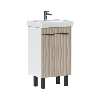 Тумба Lotti 50, напольная 2 дв., латте (под раковину Тигода 50), VOLNA