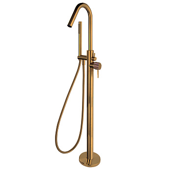 Напольный смеситель для ванны однорычажный с душевым комплектом ODISEA JOYA 398503DCUC медь