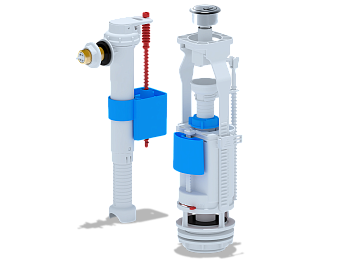 Набор с бок. подв.  1/2 латунь кноп. хром. двойная, ANI PLAST