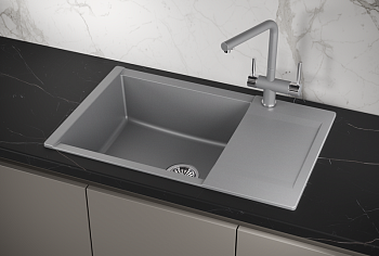 Кухонная мойка GRANULA (7807, АЛЮМИНИУМ)