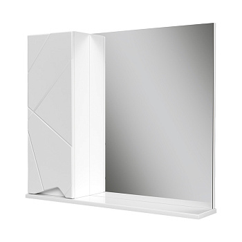 Зеркало-шкаф Pronto 80 левый, белый, VOLNA