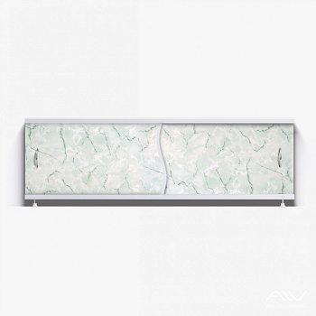 ПРЕМЬЕР Экран для ванны 170 см, полистирол,(зеленый мрамор-029), ALAVANN