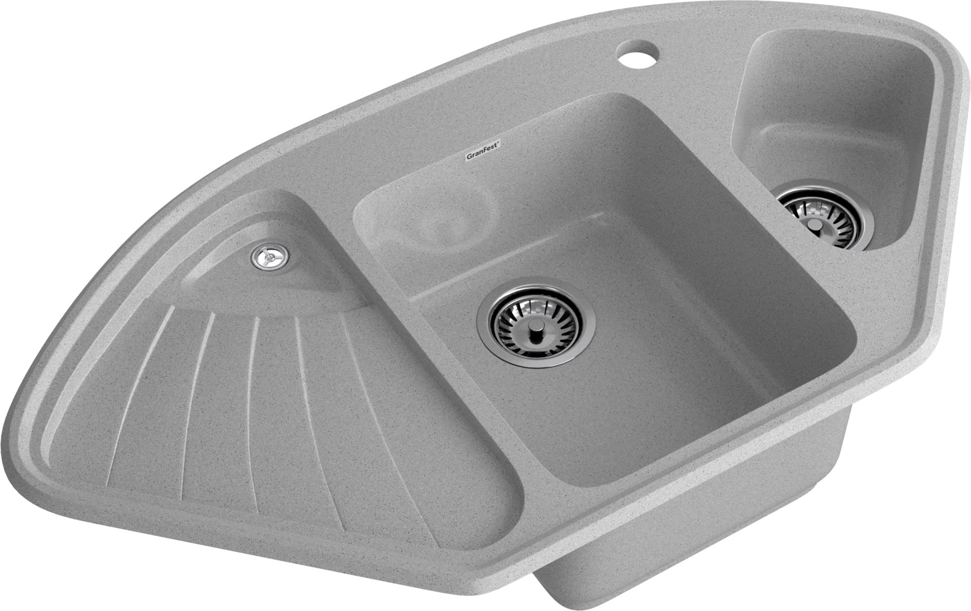 GRANFEST Мойка композит CORNER  GF-C--1040E угловая 1039*560мм  серый арт.GF-