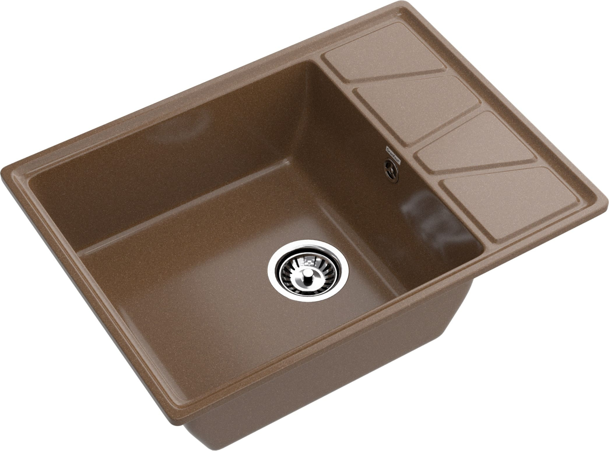 GRANFEST Мойка композит VERTEX, GF-V-680L, чаш+кр 680*500, терракот