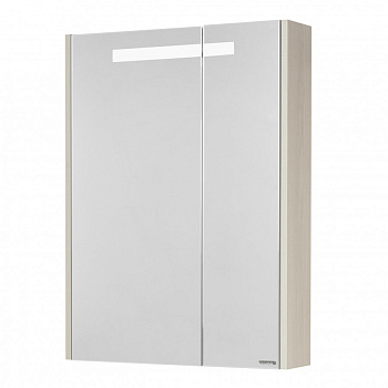 Зеркальный шкаф ВЕРДИ 60, белый, ясень фабрик