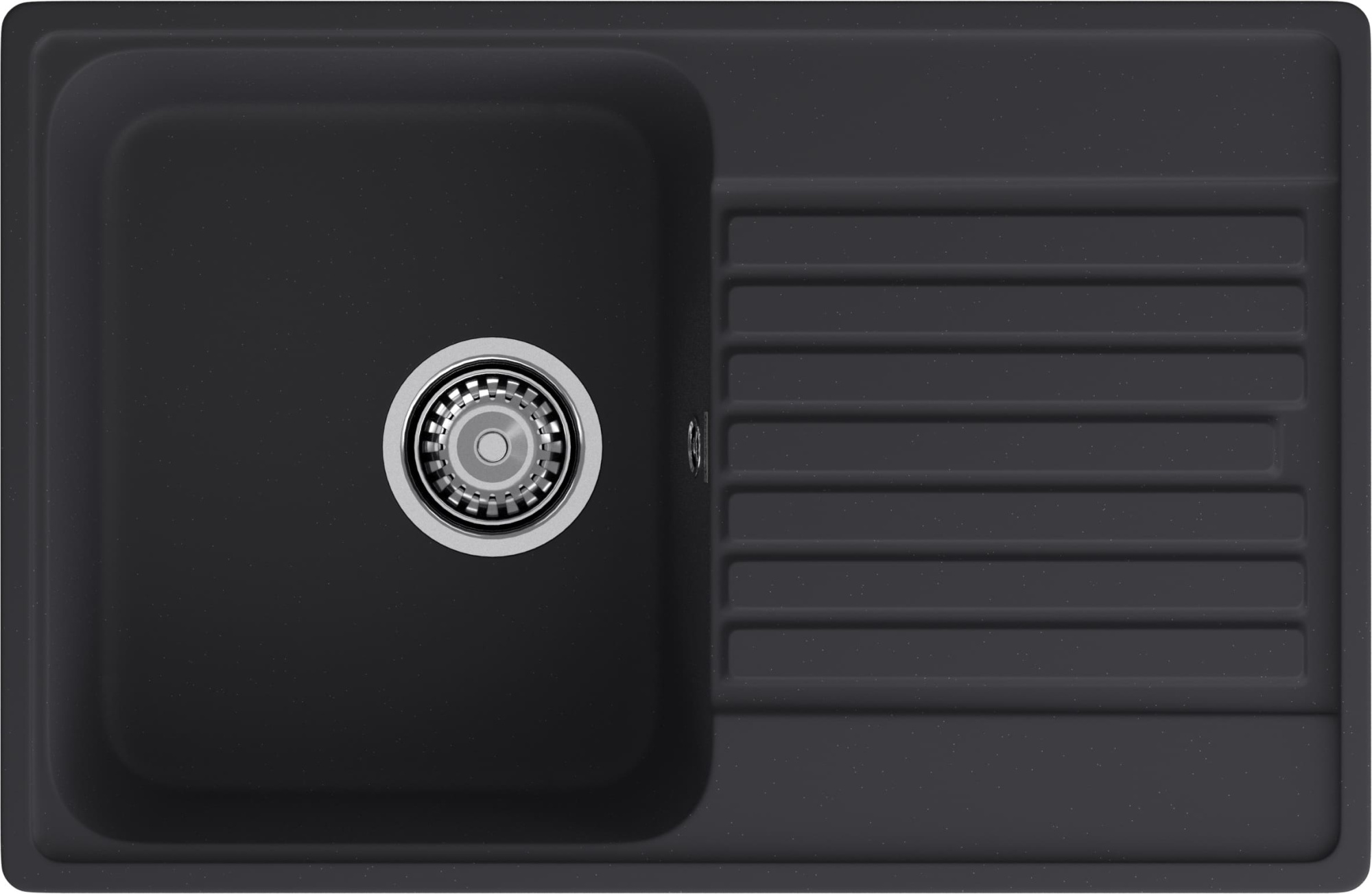 GranFest QUARZ (ECO-78) Мойка чаша+кр 740*480 (черный)