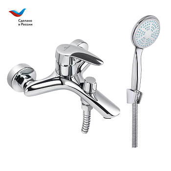 Смеситель для ванны СЛАВЕН Дача СЛ-ОД-В33 с коротким литым изливом, хром