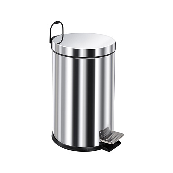 Ведро-контейнер для мусора с педалью 8 л, хром,  BERGES