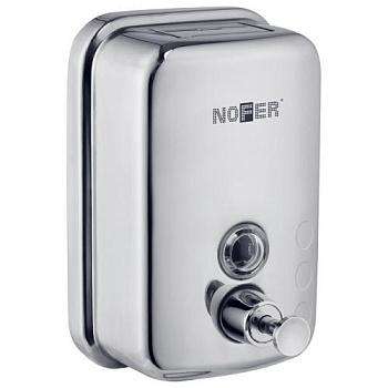 Вертикальный  компактный дозатор для мыла из нержавеющей стали. Глянцевый