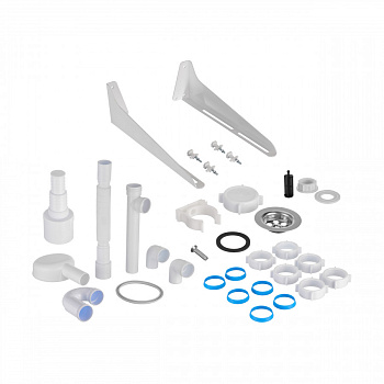 Комплект для умывальника ПИЛОТ (сифон и кронштейны)