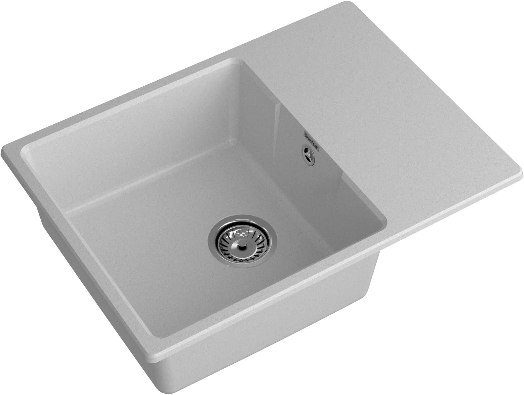 GRANFEST Мойка URBAN 668L  1-чаша+крыло 680*490мм серый арт.GF-UR-