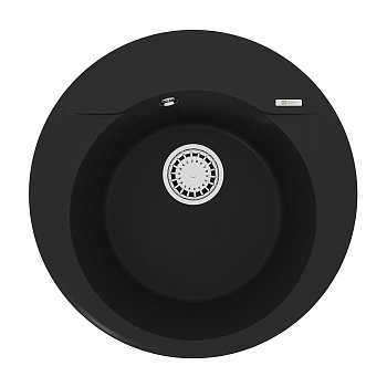 Кухонная мойка Lemark SULA 500 врезная круглая из кварцгранита, Антрацит