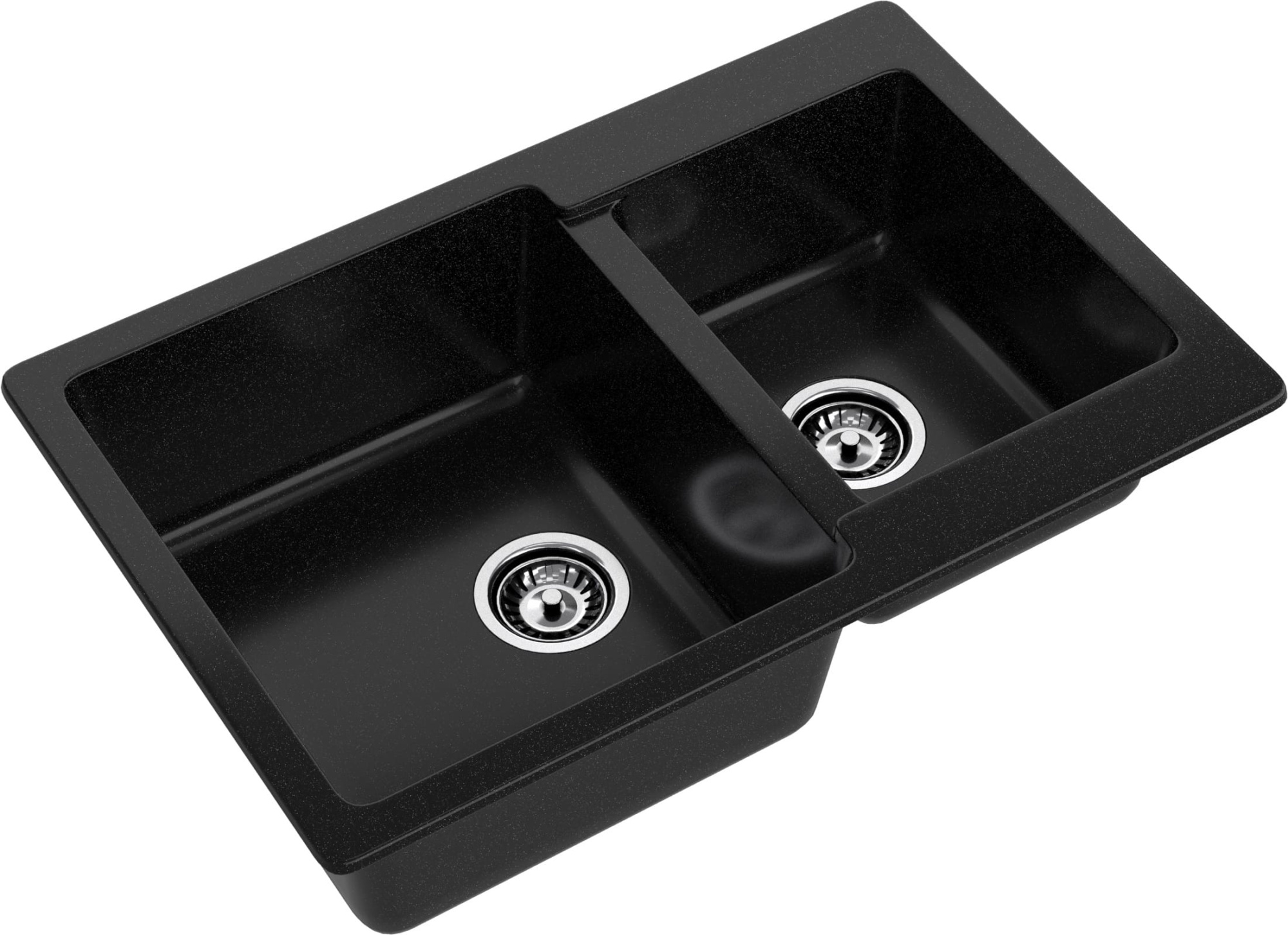 GRANFEST Мойка композит PRACTIK GF-P--780K  2 чаши 780*510 мм   черный  арт.GF-