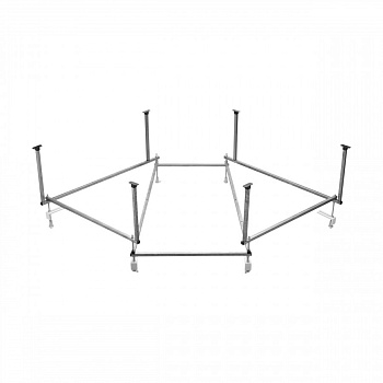 Монтажный комплект для ванны КАННЫ 150х150 см. (рама, слив-перелив с сифоном, крепеж к стене, крепеж