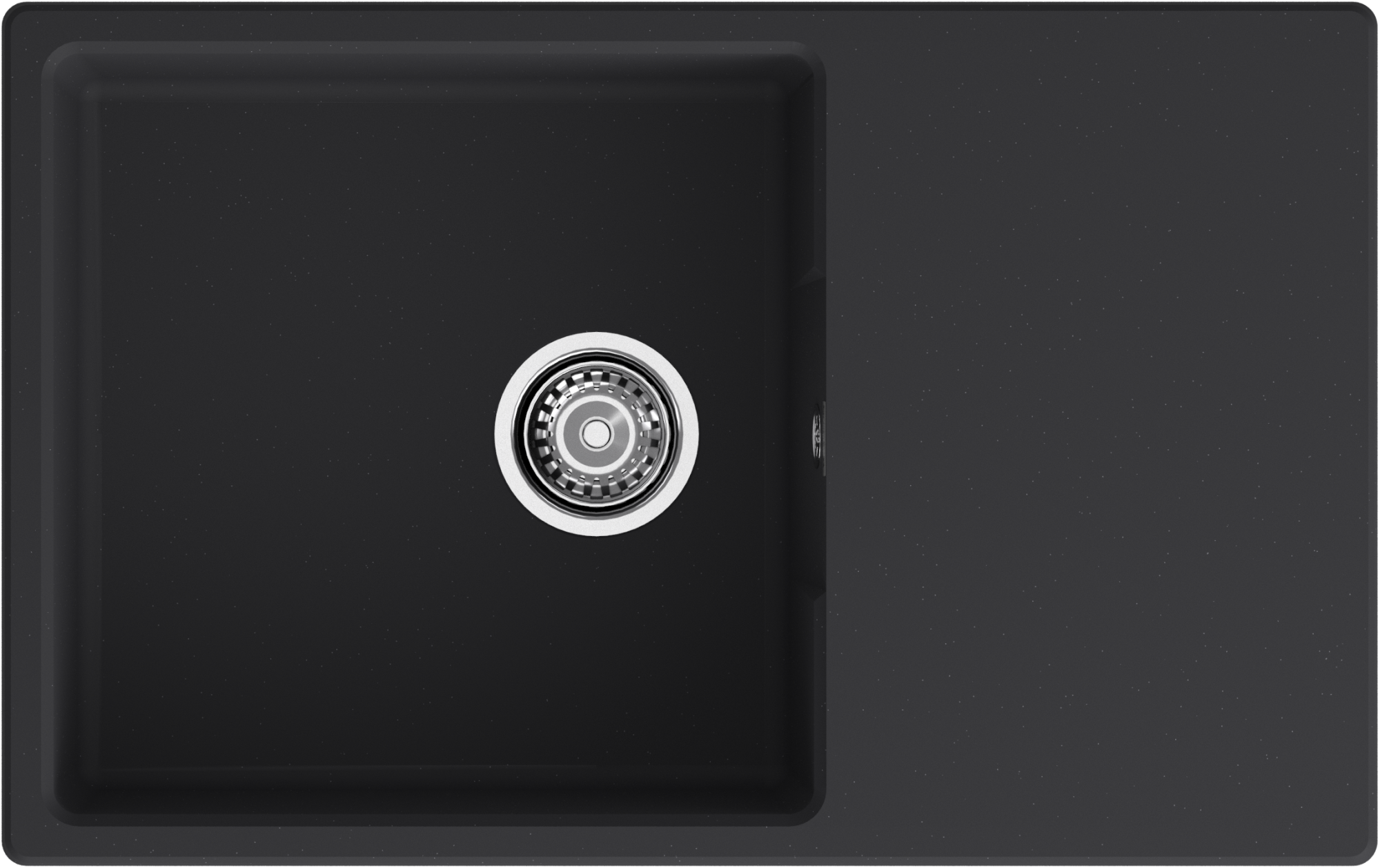 GRANFEST Мойка URBAN 678L  1-чаша+крыло 780*490мм черный арт.GF-UR-