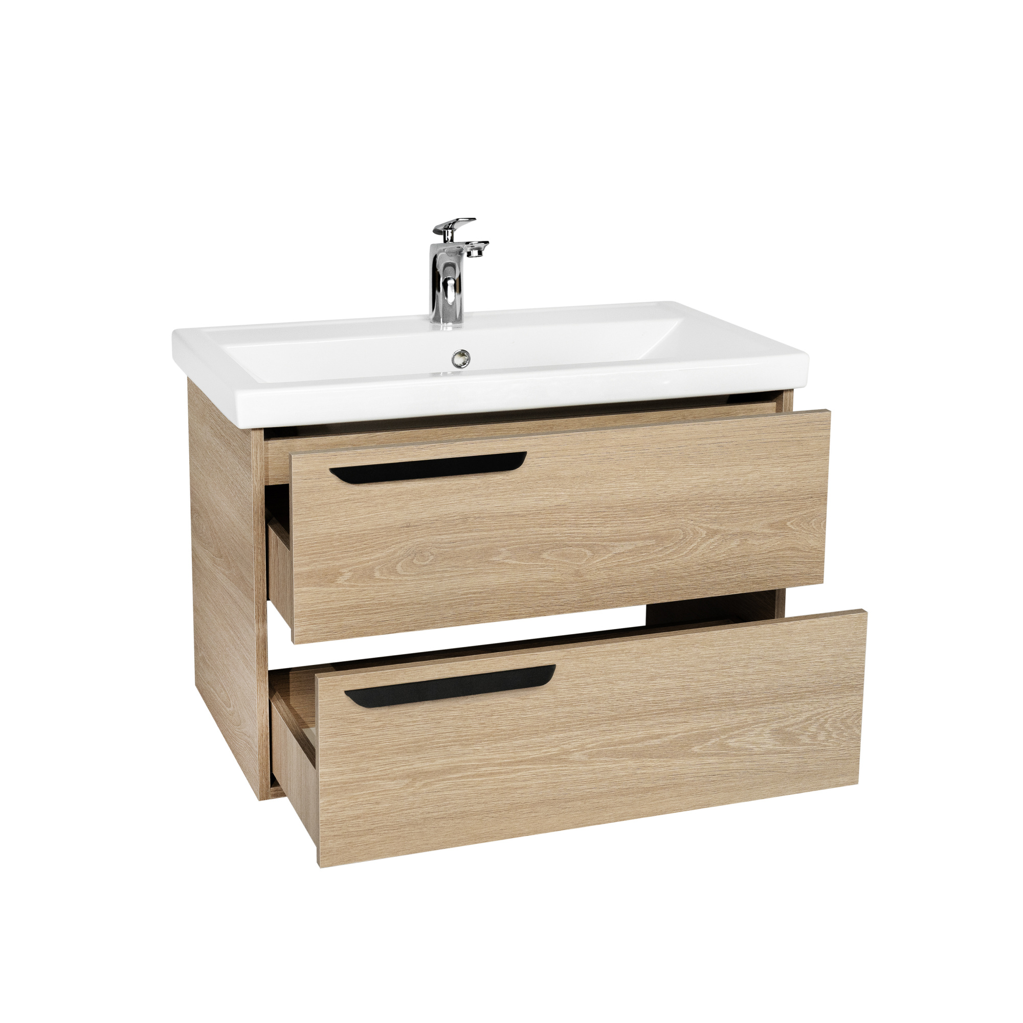 Тумба под раковину VIANT КЕЛЬН 80 подвесная светлое дерево (VKEL80FOSD-T2YP)