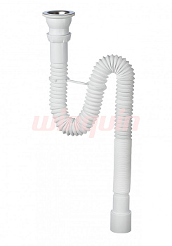Сифон гофрированный 1 1/2 х 40/50 мм  L1200 мм.WIRQUIN