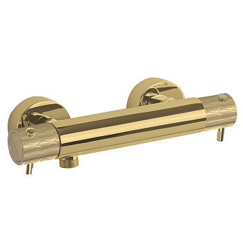 Термостатический смеситель для душа наружнего монтажа ODISEA JOYA 593401SOC золото брашированное