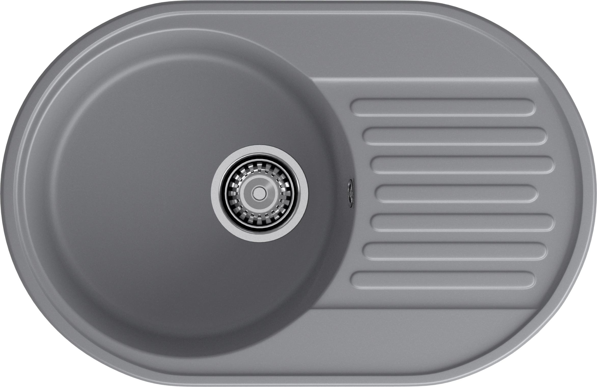 GranFest QUARZ (ECO-18) Мойка чаша+кр 740*480 темно-серый 