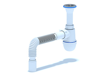 Сифон Ани 1 1/4"* 40с гибкой трубой 40х40, ANI PLAST