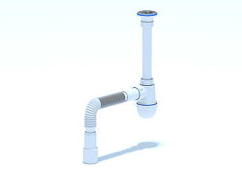 Сифон для раковины АНИ Пласт C1015 1 1/4 дюйма 40 с гибкой трубой 40х40/50