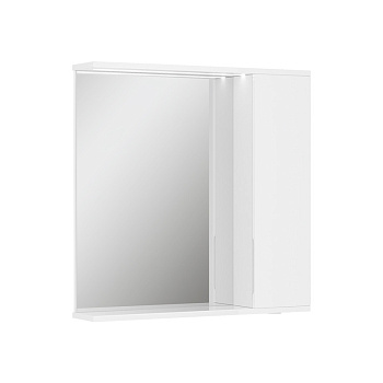 Зеркало-шкаф Lake 70, с LED подсветкой, правый, белый, VOLNA