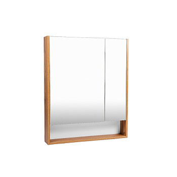 Зеркальный шкаф VIANT МАЛЬТА 70 подвесной белый/дуб вотан (VMAL70-ZSH)