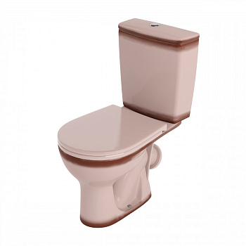 Унитаз-компакт "Орион" косой выпуск, с кнопочной арматурой и сиденьем, бежевый SANTERI