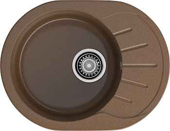 GRANFEST Мойка композит RONDO GF-R--580L  чаша с крылом 579*445мм  терракот арт.GF-
