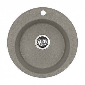 Мойка кухонная ШЕЛЛИ 50, круглая, серый шелк