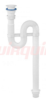 Сифон гофрированный VIR (Ø40/50), пластиковая чашка Ø63 мм, VIRPLAST