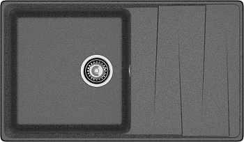 GRANFEST Мойка композит LEVEL, GF-LV-860L, чаш+кр 860*500, графит