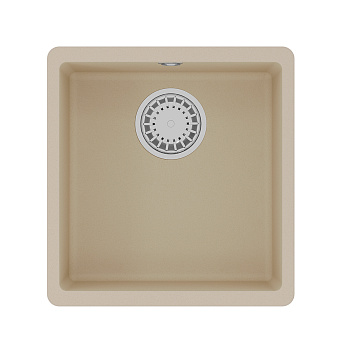 Кухонная мойка Lemark SINARA 400-U подстольного монтажа из кварцгранита, Бежевый