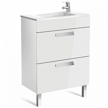 DEBBA Тумба под раковину DEBBA 60, 2 ящика, белый, ROCA