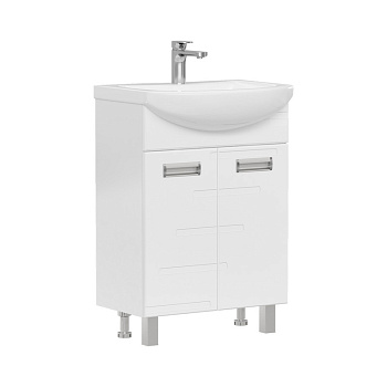 Тумба Joli 60, напольная, 2 дв., белая (под раковину Балтика 60), VOLNA