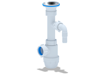 Сифон Ани 1 1/4"* 32 "Юнг" с отводом для стиральной машины, ANI PLAST