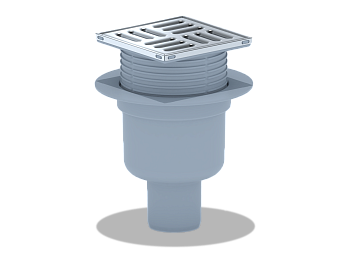 Трап верт. вып.50 регул. среш. 10х10 металл. сухой ANI PLAST