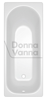 DONNA VANNA Ванна стальная 160x70x40 cм. с опорной подставкой,без ранта,белая орхидея, ф.Аула, ВИЗ