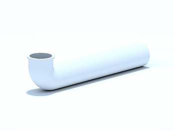 Уголок дв. сифона с фланцем ANI PLAST