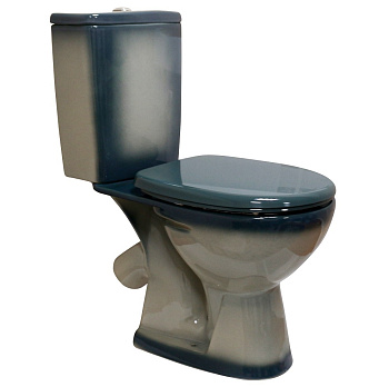 УЮТ Унитаз-компакт, косой выпуск, 2-х режимн. арм-ра, сид. п/п Уклад, зеленый, ROSA